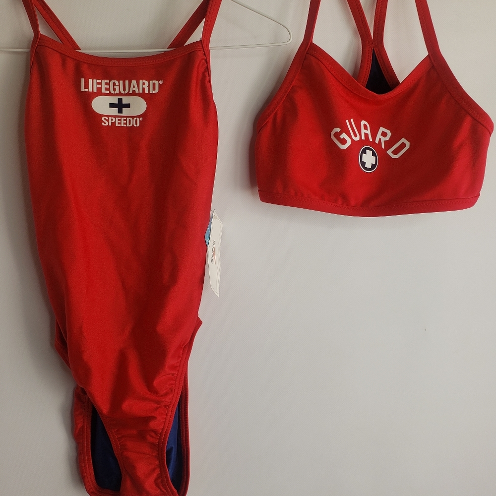 Speedo size 6/32 life guard suit